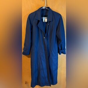 London Fog Navy Long Trench Coat